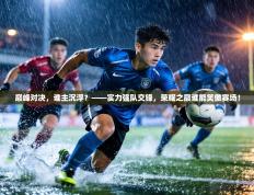 巅峰对决，谁主沉浮？——实力强队交锋，荣耀之巅谁能笑傲赛场！